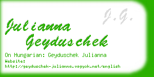 julianna geyduschek business card